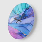 自由に流れる質感、高級抽象芸術アート。 ラージ壁時計 (傾斜)