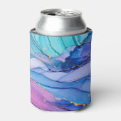 自由に流れる質感、高級抽象芸術アート。 缶クーラー (缶正面)