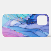 自由に流れる質感、高級抽象芸術アート。 Case-Mate iPhoneケース (裏面 (横))