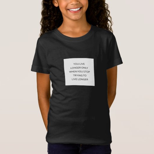 自由に生きて長生きしよう Tシャツ (正面)