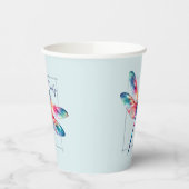 自由に生きる – Dragonfly カラフル 感動的 紙コップ (左)