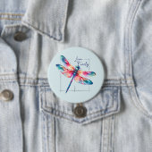 自由に生きる – Dragonfly カラフル 感動的 缶バッジ (インサイチュ)