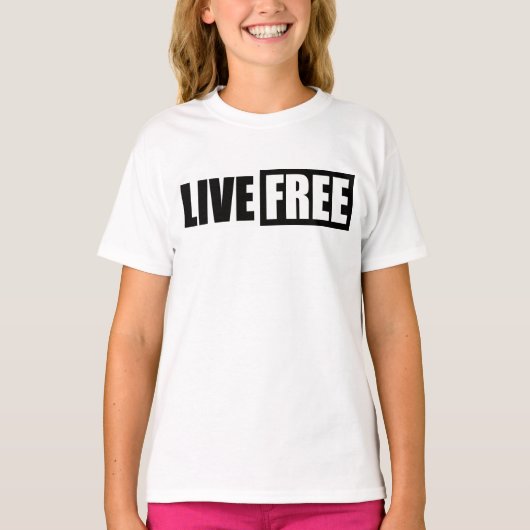自由に生きる Tシャツ (正面)