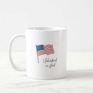 自由に立ち上がる アメリカ国旗 コーヒーマグカップ