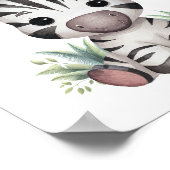 自由に走り、ユニークであれ - 赤ちゃんシマウマの壁画 ポスター (角)