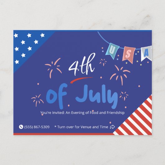 自由に輝け! インビテーションポストカード (正面)