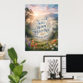 自由に野に咲く心 Nature Poster ポスター (ホームオフィス)