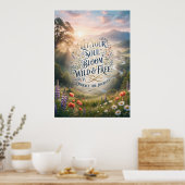 自由に野に咲く心 Nature Poster ポスター (キッチン)