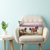 自由に野生のランニング馬になる ランバークッション (椅子)