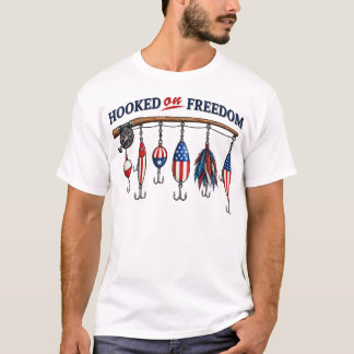 自由に釣りをする愛国心 Tシャツ