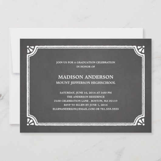 自由に|の卒業のパーティの招待状があって下さい 招待状 (裏面)