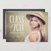 自由に|の卒業のパーティの招待状があって下さい 招待状 (正面/裏面)