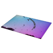 自由に…多くの鳥とコントレイル カッティングボード (角)