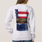 自由のために背が高く安定して立つ! スウェットシャツ (裏面)