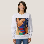 自由のために背が高く安定して立つ! スウェットシャツ (正面フル)