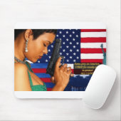 自由のために背が高く安定して立つ！ マウスパッド (マウス)