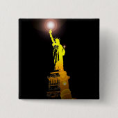 自由のためのスタンド：自由の像の旅行ボタン 缶バッジ (正面)