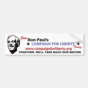 自由のためのロン・ポールのキャンペーンを今日結合して下さい バンパーステッカー