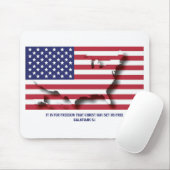 自由のための愛国的な4th 7月キリストは私たちを自由にする マウスパッド (マウス)