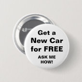 自由のための新しい車を得て下さい 缶バッジ (正面&裏面)