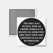 自由のない世界に対処する唯一の方法 マグネット (正面/裏面)