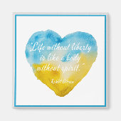 自由のない生活引用文ウクライナ マグネット (正面)