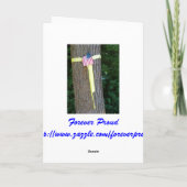 自由ののヴィンテージの復員軍人の日の土地 サンキューカード (裏面)