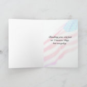 自由ののヴィンテージの復員軍人の日の土地 サンキューカード (内部)