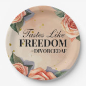 「自由のような味」フローラ離婚パーティー ペーパープレート (正面)