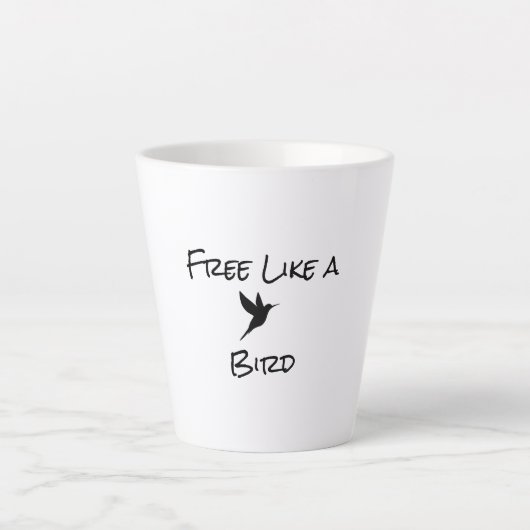 自由のような鳥のラテマグカップ カフェラテマグ (正面)