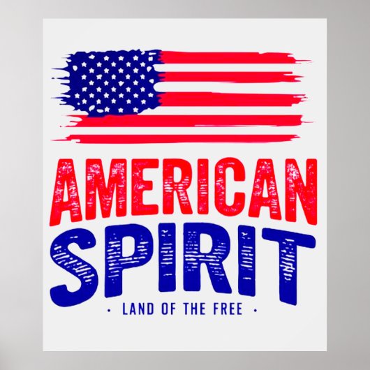 自由のアメリカの精神と土地 ポスター (正面)