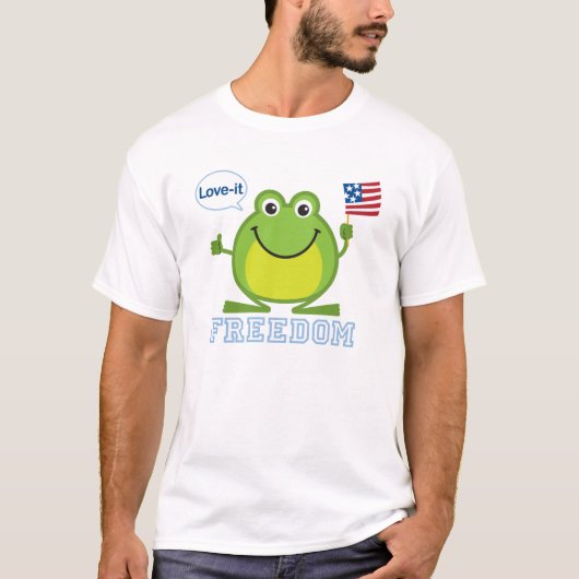 自由のカエル Tシャツ (正面)