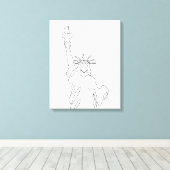 自由のシルエット像 キャンバスプリント (インサイチュ (ウッドフロア))