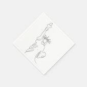 自由のシルエット像 スタンダードカクテルナプキン (角)