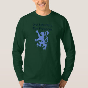 自由のスコットランドウォーレスのモットーのライオンのTシャツ Tシャツ