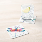 自由のトンボ スクエアペーパーコースター (インサイチュ)