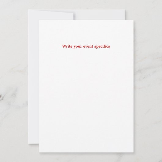 自由のトーチ 招待状 (裏面)