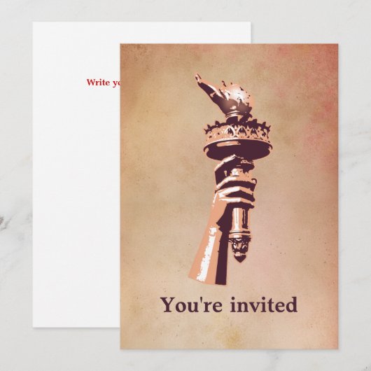 自由のトーチ 招待状 (正面/裏面)