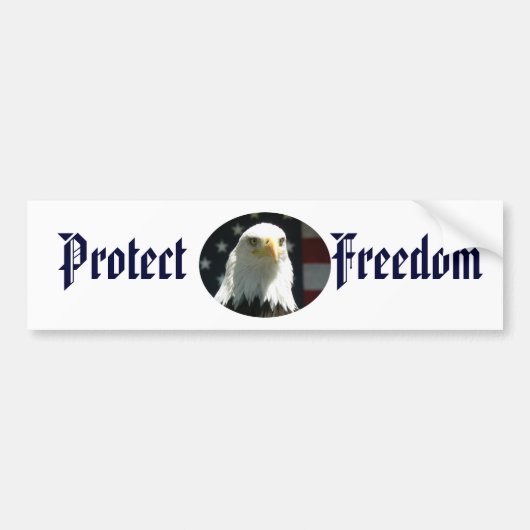 自由のバンパーステッカーを保護して下さい バンパーステッカー (正面)