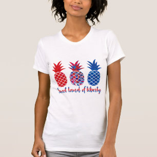 自由のパイナップルの甘い土地 Tシャツ