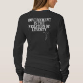 自由のパペットTシャツの否定 Tシャツ (裏面)