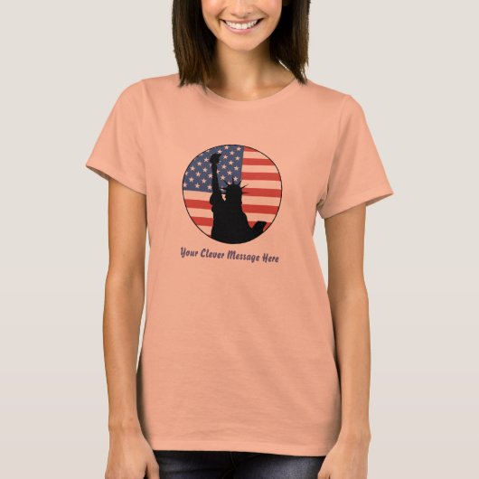 自由のパーソナライズされたTeeのカスタマイズ可能な像 Tシャツ (正面)