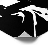 自由のポップ・アートの白黒像ポスター ポスター (角)