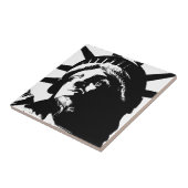 自由のポップ・アートの白黒像 タイル (側面)