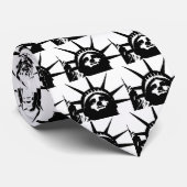 自由のポップ・アートの白黒像 ネクタイ (ロール)