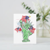 自由のマンガ像 ポストカード (スタンド正面)