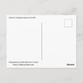 自由のマンガ像 ポストカード (裏面)