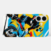🏍️ 自由のライダーのシルエット 輝く夕陽の下に Case-Mate iPhoneケース (裏面 (横))