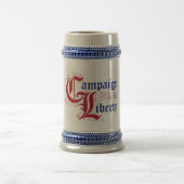 自由のロゴの青ステインのためのキャンペーン ビールジョッキ (中央)