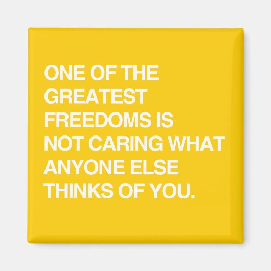 自由の一つ素晴らしはの自由では気にない マグネット (正面)